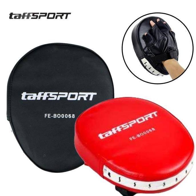 KOLBUNE TaffSPORT Sarung Tangan Tinju PU Foam Boxer Target Pad FE-BO0068 Hitam & Merah untuk Latihan