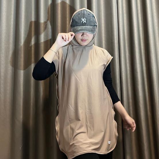 CUCI GUDANG HIJAB ROMPI SPORTY Hoodie Syar'i /Jilbab Senam / Baju Atasan Olahraga Wanita, Senam Zumb