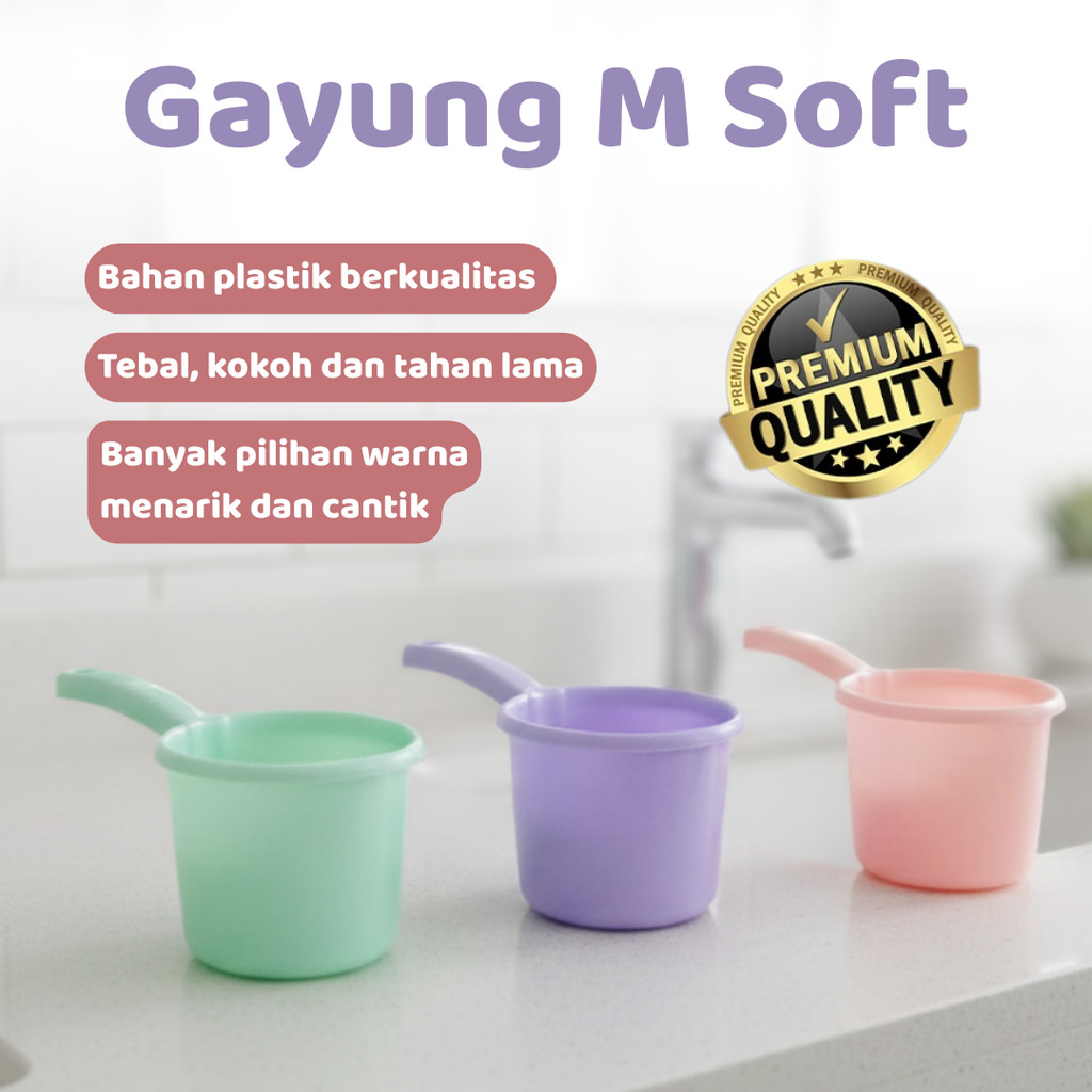 MPW Gayung Air Kamar Mandi Plastik Tebal Cebok Bayi Anak Gayung Mandi Serbaguna Warna Warni Pastel