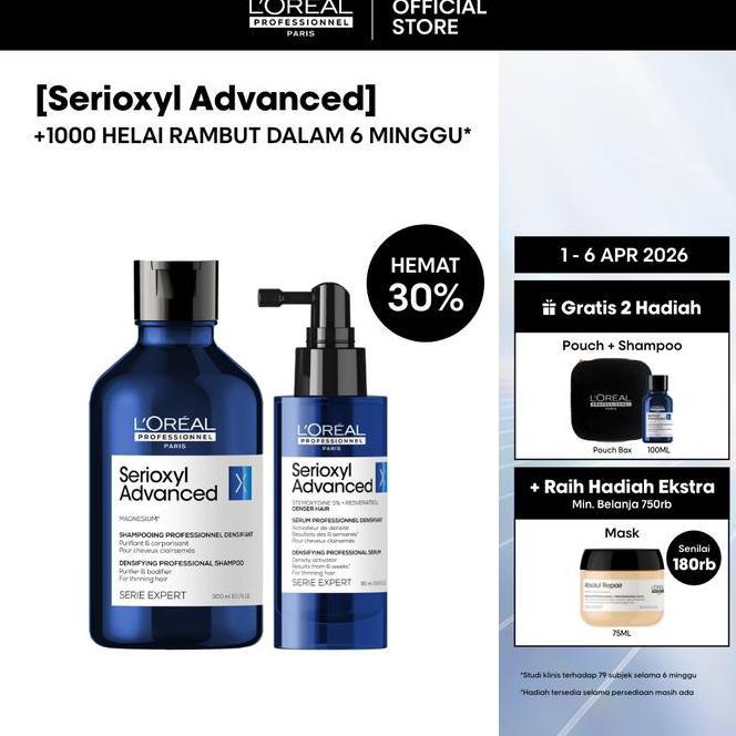 Loreal Professionnel Serioxyl Denser Serum Shampoo Rambut Rontok
