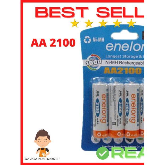 Enelong Battery Baterai Charge AA Rechargeable Ni-Mh 2100mAh 4Pcs - ENELONG AA 2100