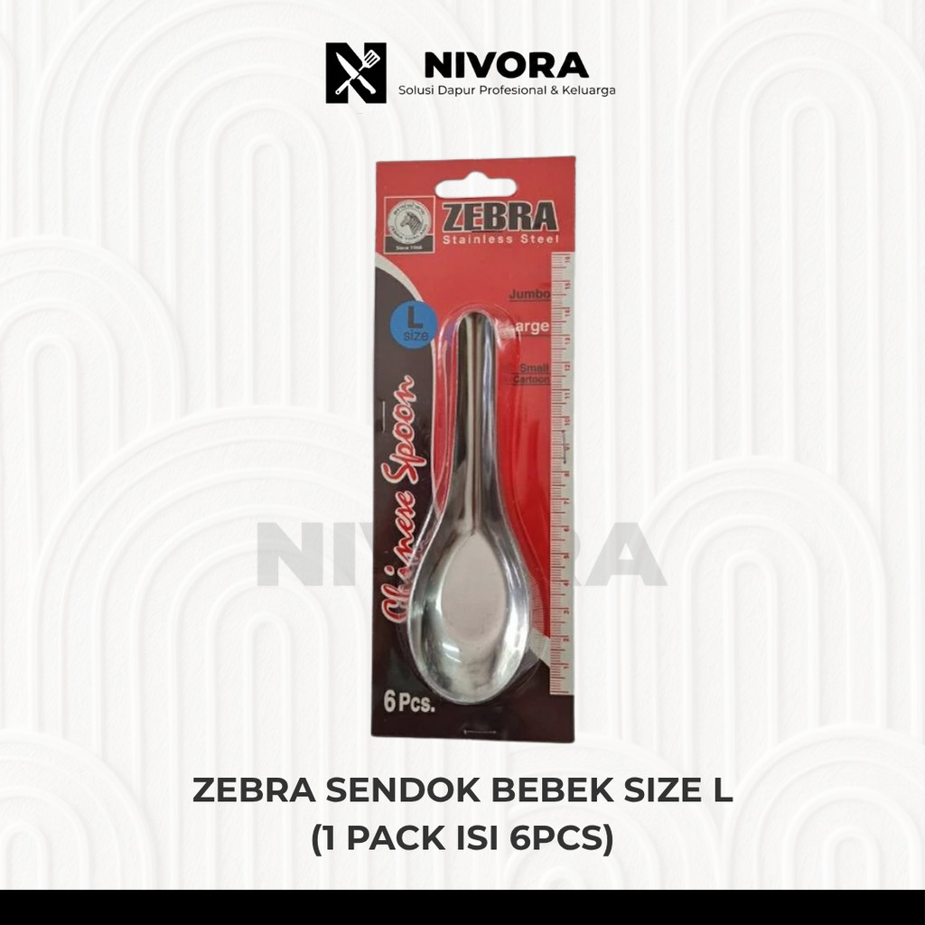 ZEBRA Sendok Bebek Stainless Steel Size L / Zebra Sendok Bebek L