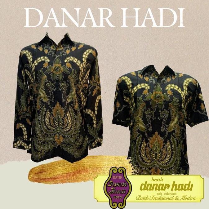 NEW KEMEJA BATIK KATUN DANAR HADI HITAM ORI