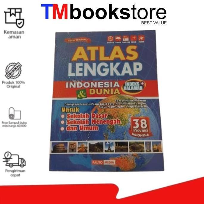 ATLAS LENGKAP INDONESIA & DUNIA 38 PROVINSI BIRU BESAR