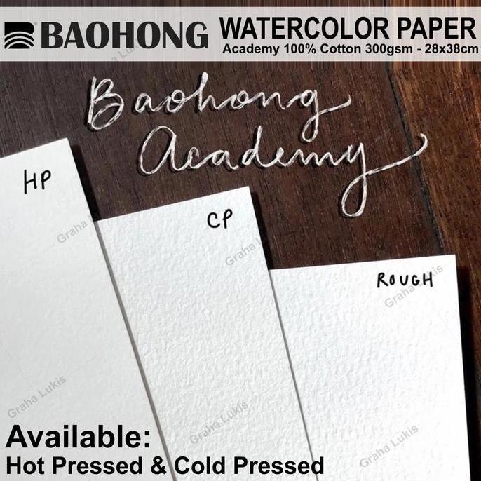 Baohong Academy Watercolor Paper 28x38cm 200gsm/300gsm 100% cotton