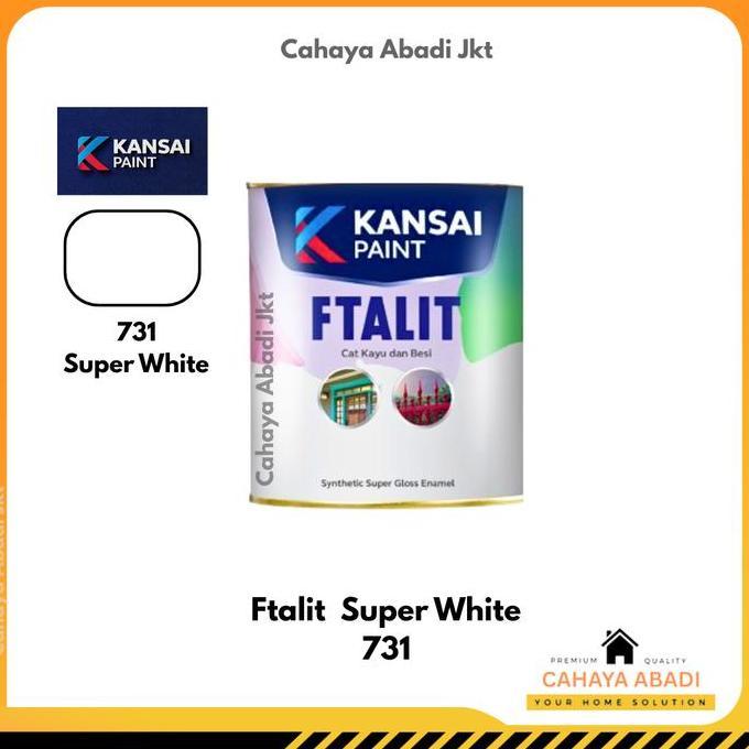 Cat Minyak Kayu dan Besi Ftalit 731 Super White Glossy 20kg Pail