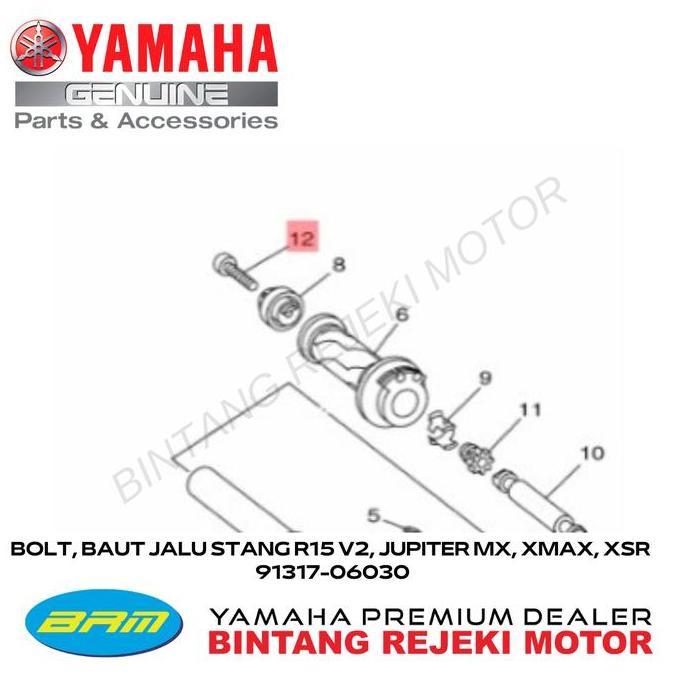 BOLT, BAUT JALU STANG R15 V2, JUPITER MX, XMAX, XSR 91317-06030
