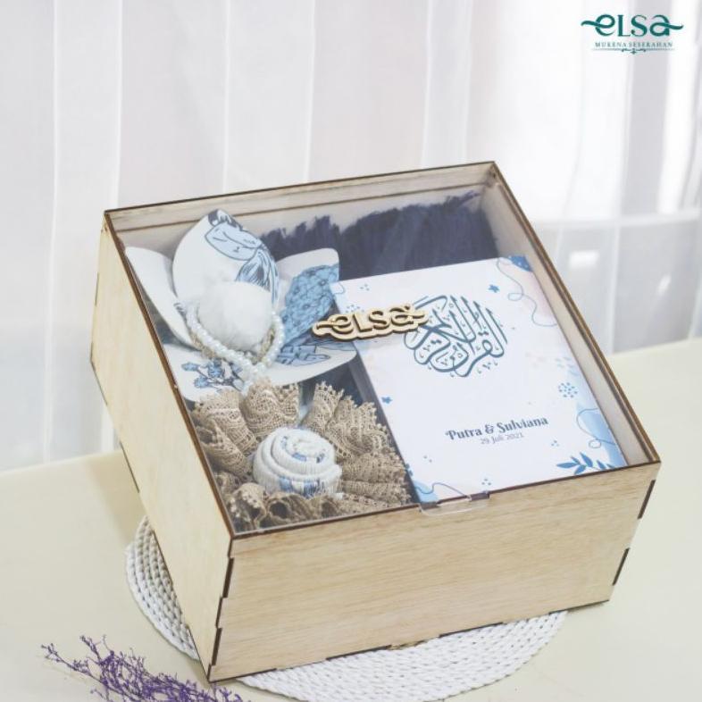 ELSA - Paket Seserahan Mukena Mahar Alat Sholat Lengkap Hias Box Mika