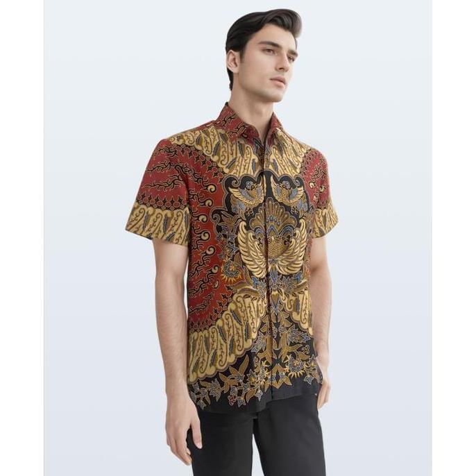 DANAR HADI - Kemeja Batik PE Parang Niskolo - 5PRNO.78.0125 - Merah