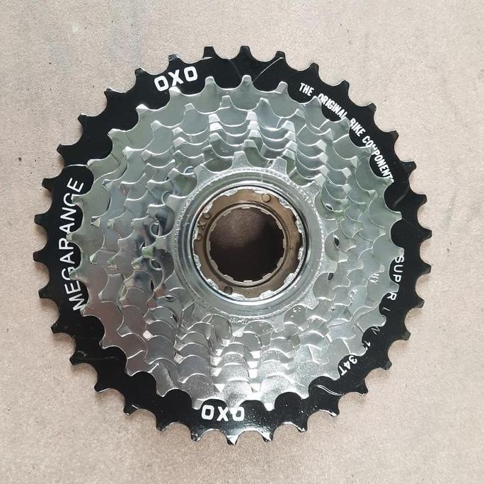 FREEWHEEL OXO 8sp DRAT 8 SPEED 13-34T CHROME-BLACK SPROCKET DRAT