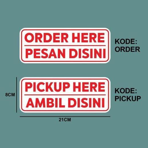 Cutting Sticker Order Here Pickup Here Pesan Disini 21cm Oracal