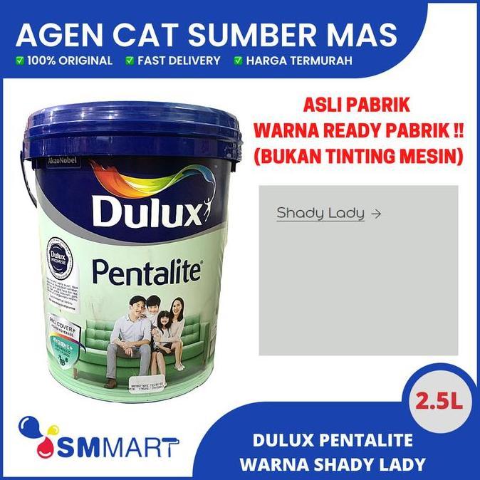 CAT TEMBOK INTERIOR PREMIUM DULUX PENTALITE WARNA SHADY LADY 2.5L GLN
