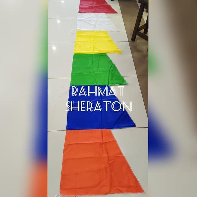 umbul2 warna warni model zigzag ukuran 3 meter
