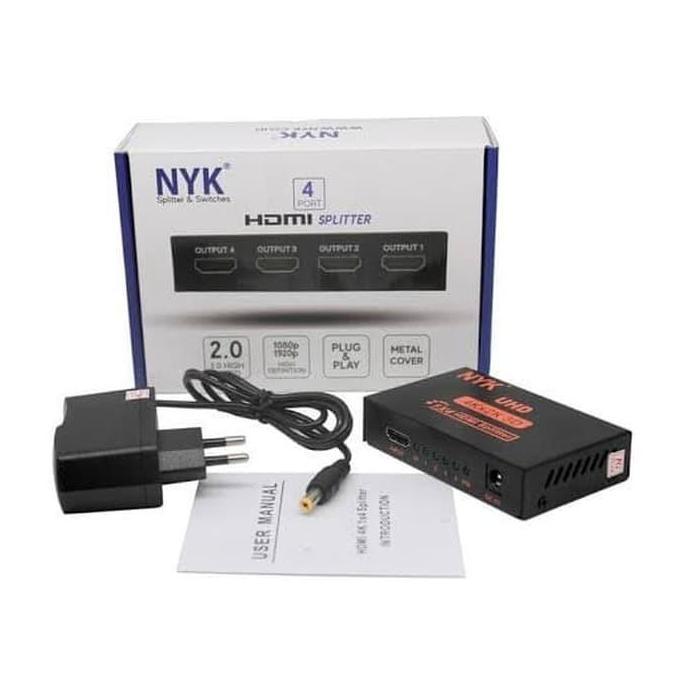 Hdmi Splitter NYK 4 port 2.0 1080P - Splitter hdmi 1x4 UHD