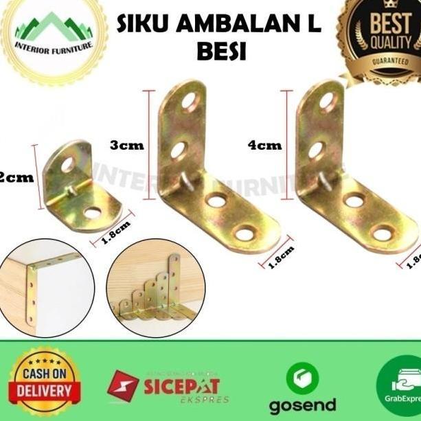 Siku L (Besi) / Siku Rak Verseng (Besi) 3cm isi 150 pcs