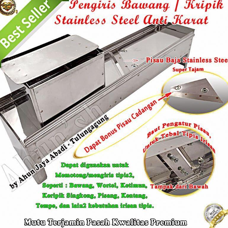 Irisan Bawang, Pengiris Bawang, Pisang, Singkong, Stainless Steel Pasah Bawang, Pasah pisang,
