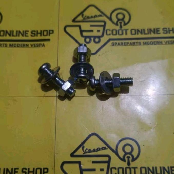 Baut Dudukan Plat Nomer Belakang Set Vespa Matic Lx S Sprint Primavera GTS
