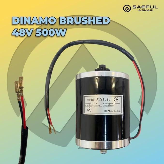 Dinamo Brushed 24V 36V 48V 500W Motor Scooter Electric Dinamo Skuter Listrik Robotik Mobil Mainan Mi