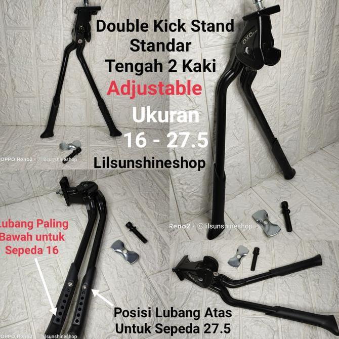 Jagang Tengah Kaki 2 OXO Alloy Adjustable Standar Bike Stand Untuk Sepeda Lipat Seli Folding Bike BM