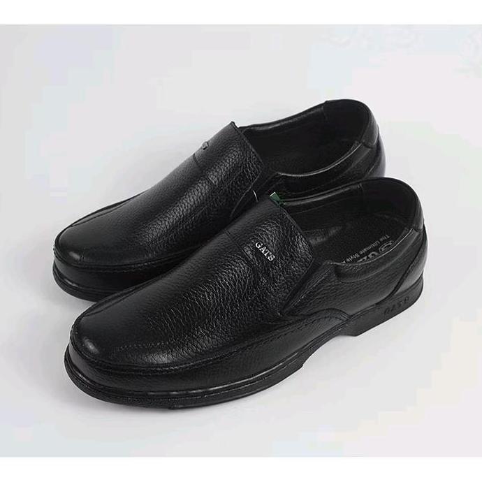 Sepatu Gats Pantofel Pria GATS MD3501 Hitam Leather Original Kerja Shoes