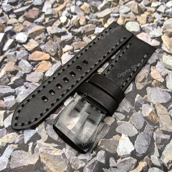 Tali Kulit Tali Jam Tangan Expedition Ukuran 22 mm Hitam Original
