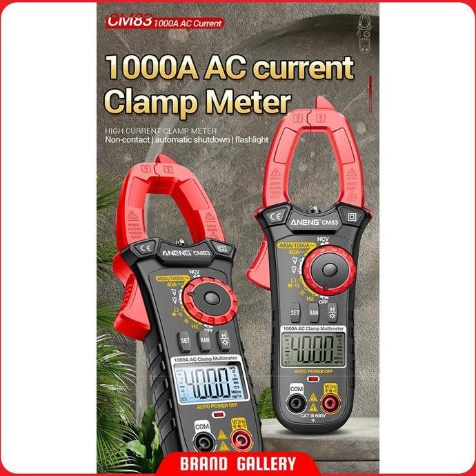 LEBOU ANENG Clamp Meter Digital Multimeter Multitester LCD Flashlight 1000A - CM83