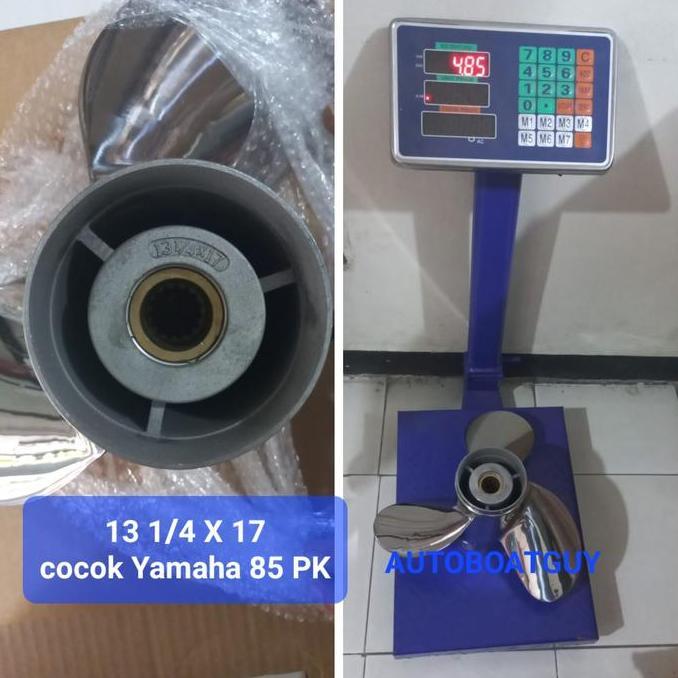 Propeller Yamaha 85 100 115 PK HP Stainless Steel / Baling Kipas Mesin Tempel