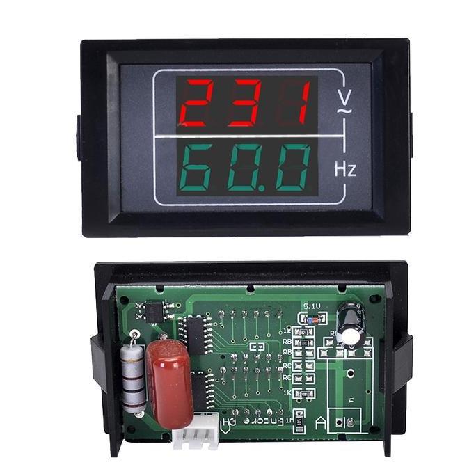 LEONAB Pengukur Tegangan Frekuensi Voltmeter Frekuensi Meter Akurasi Tinggi