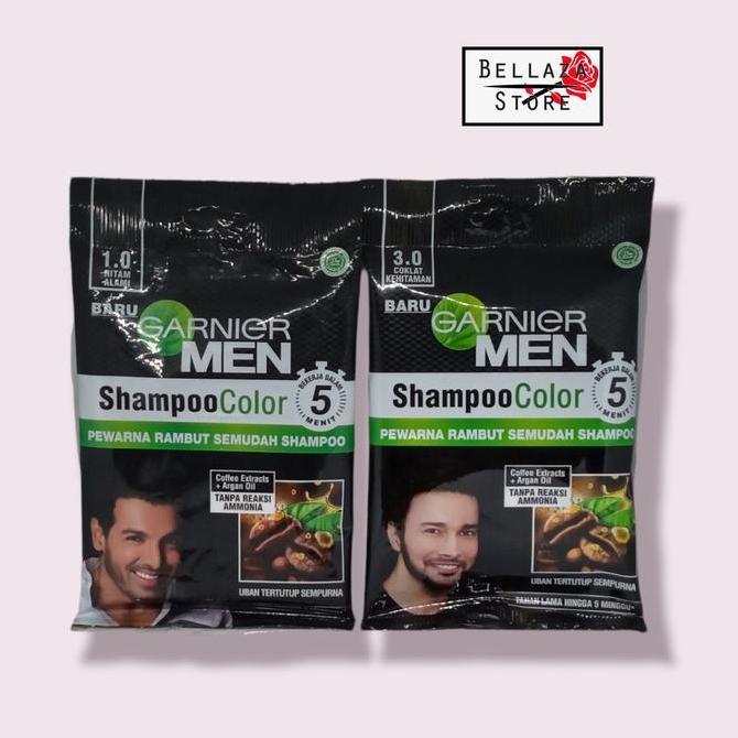 Garnier Men Shampoo Color / Pewarna Rambut Semudah Shampoo