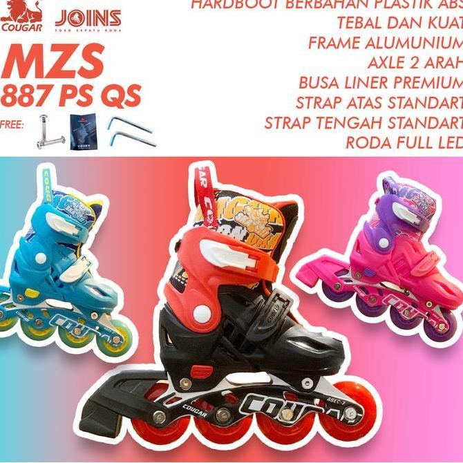 Sepatu Roda Anak Inline Skate Cougar MZS887PS QS Set Pink