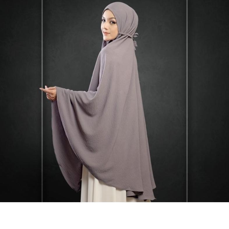 PREMIUM HIJAB JILBAB BERGO KHIMAR MARYAM JUMBO SYARI CRINKLE AIRFLOW  PREMIUM NON PET XXXXXl (5XL) 1