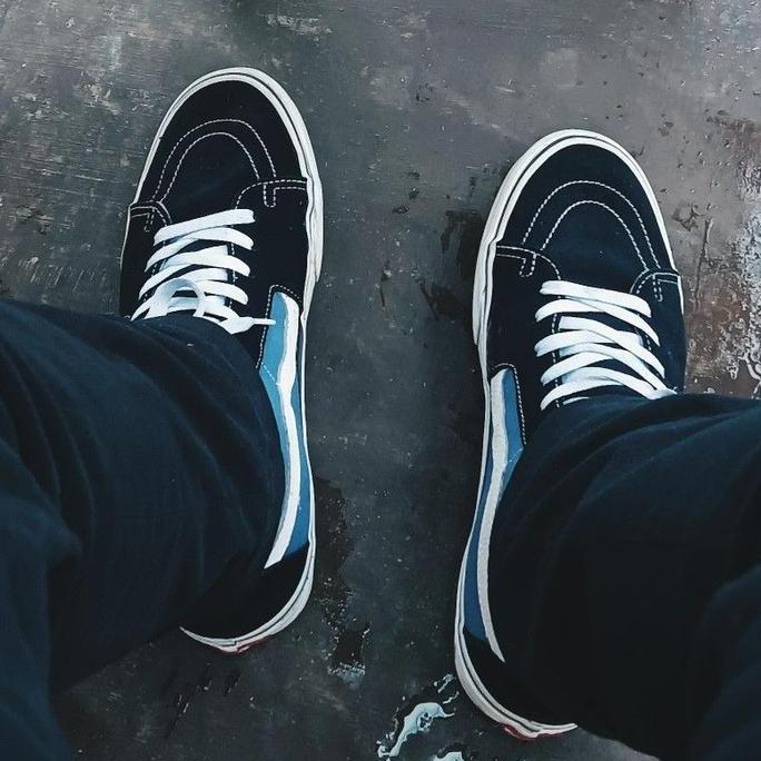 Sepatu SK8 Low Classic Navy White