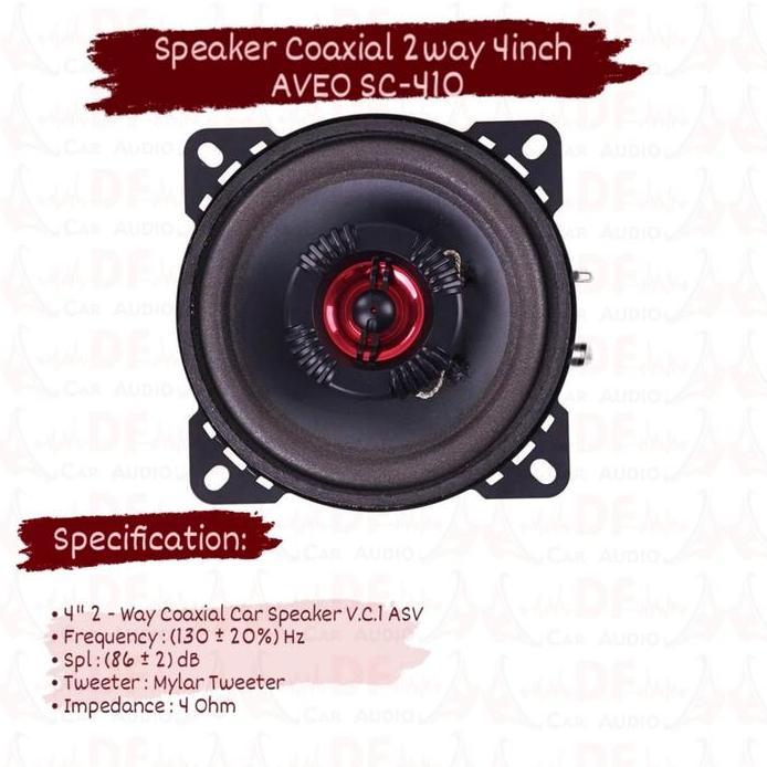 Speaker Mobil Coaxial Aveo 4" [DF CAR AUDIO]