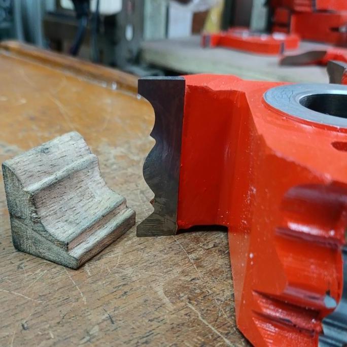 ZORRA8 pisau lis plafon profil kayu hasil 4cm as 30mm