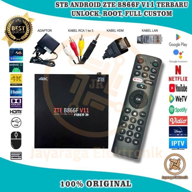 PROMO TERBARU Set Top Box Android Smart TV Box B866F v11 4K TERBARU Unlock Root Full Custom PLUG and