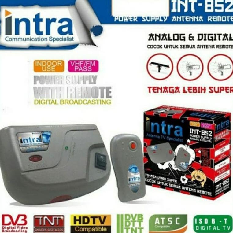 promo terbaru booster antena tv digital intra int-852 penguat sinyal antenna disertai remote boster 