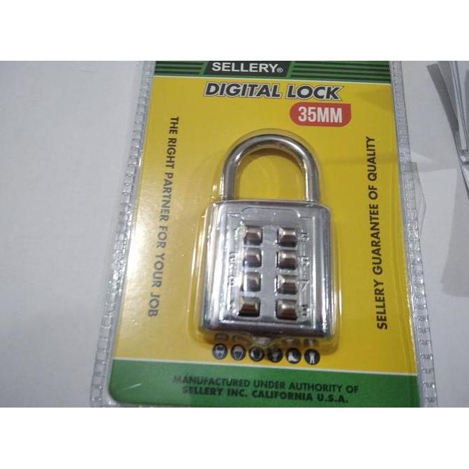 kunci gembok kode 8 digit 35 mm gembok pagar rumah koper digital lock
