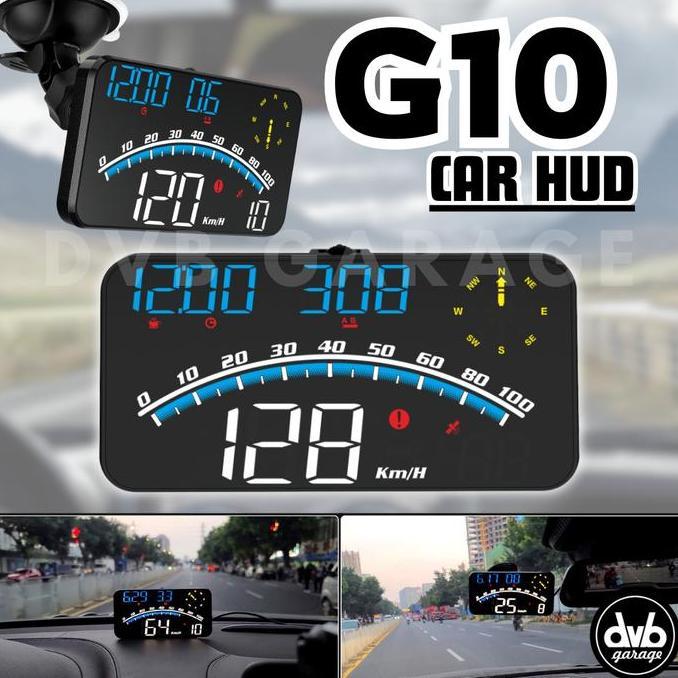 Baru.. G10 Hud Digital Car Instrument Meter Indikator Mobil Speed Compass Alarm Head Up Display Mate