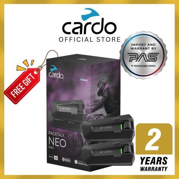 Cardo Packtalk Neo Duo Intercom Helm Motor Mesh Bluetooth Waterproof IP67