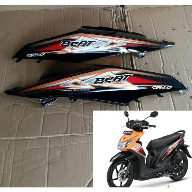 Body Samping Beat FI 2012 Orange Hitam 2014 Warna