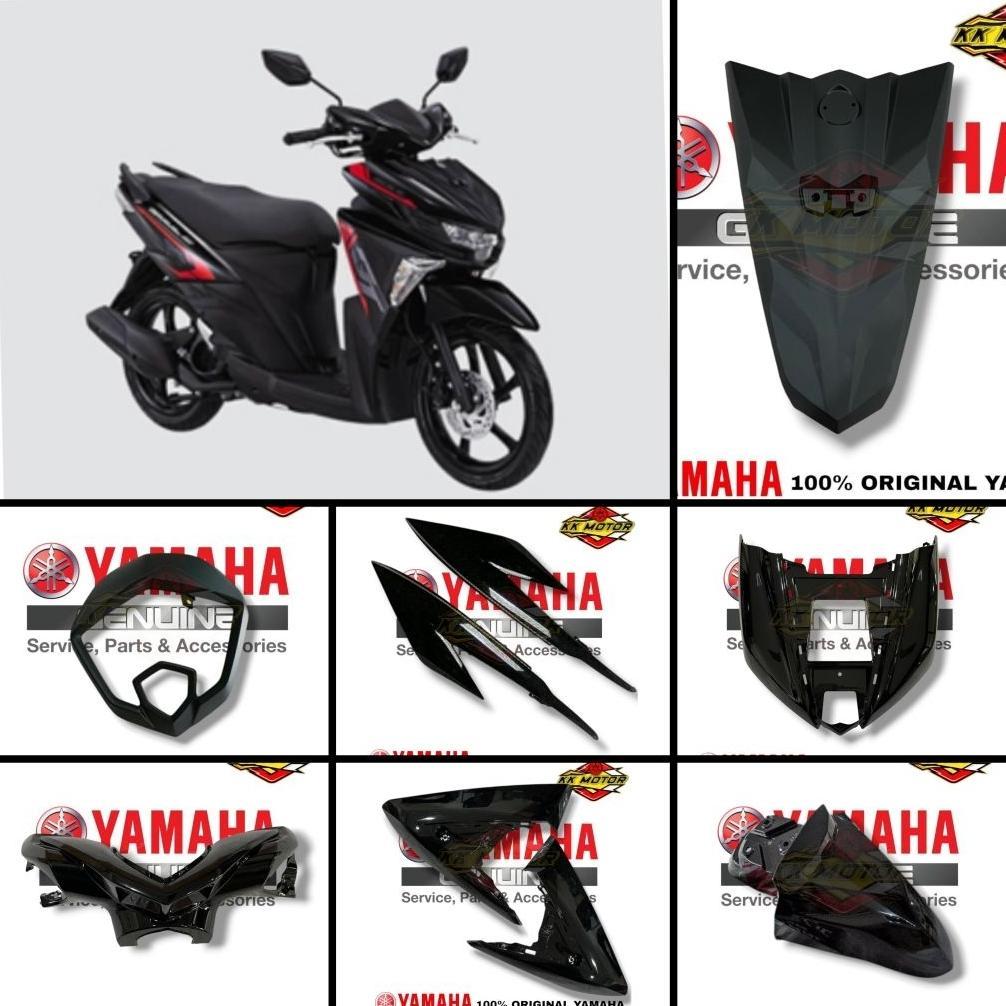 Kualitas Ekspor Cover Full Body Halus Satuan Mio Soul Gt 125, Soul Gt125 Hitam Glossy Asli Original 