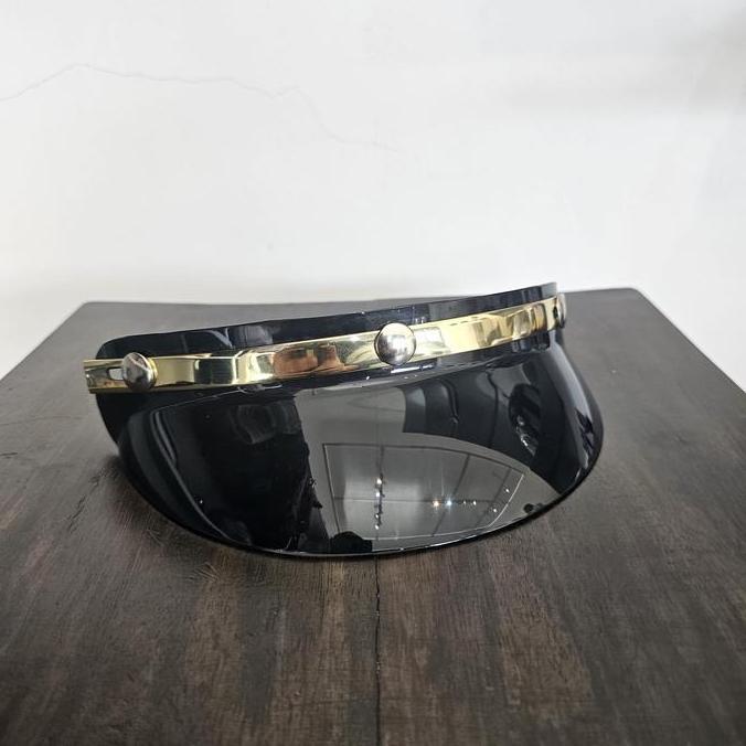 PET HELM SIMPSON CHOPPER SMOKE LIST GOLD / SILVER TOPI HELM SIMPSON