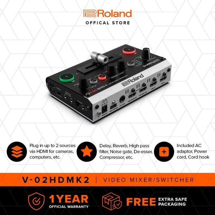Roland V-02HD MKII Streaming Video Mixer Easiest Livestream Solution