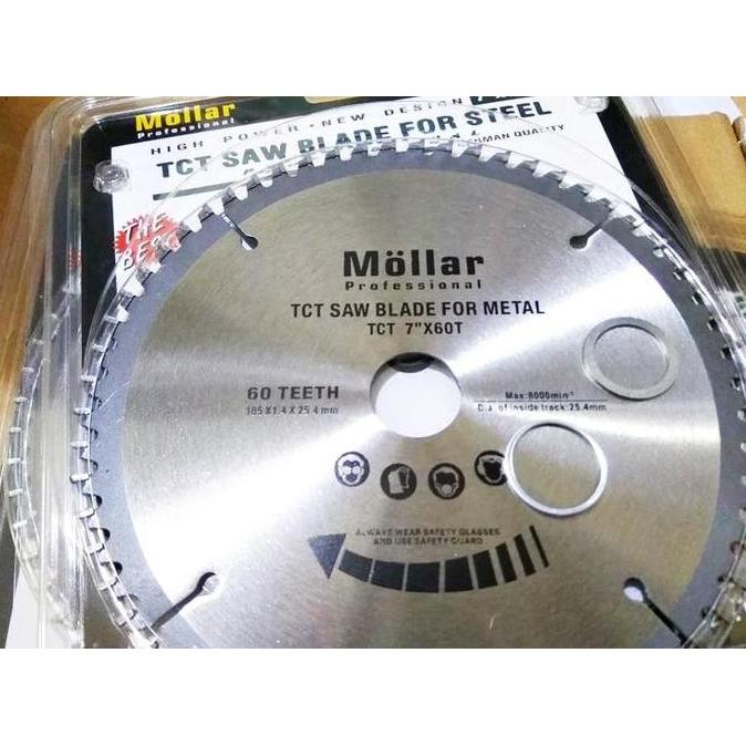 AHROKA circular saw blade 7" 60T mata pisau potong besi untuk mesin miter saw