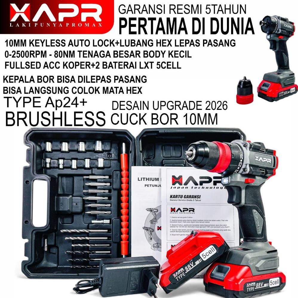 AP24+ BRUSHLESS BOR BATERAI sangat cocok untuk tulang baja ringan plafon dan baut roofting kanopi
