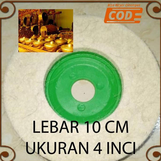 AHROKA mata gerinda 4 inci gosok poles pemoles pengkilap wila perunggu silah gamelan wool wheel