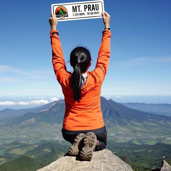 Custom Akrilik Plakat Gunung | Plakat Gunung untuk Hiking | Plakat Tulisan Gunung Papan nama Gunung 