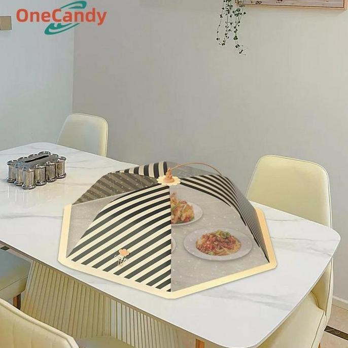 LORASTA Payung Foldable Food Cover / Tudung Saji Lipat Estetik Bentuk Bulat dan Persegi / Jaring Pel