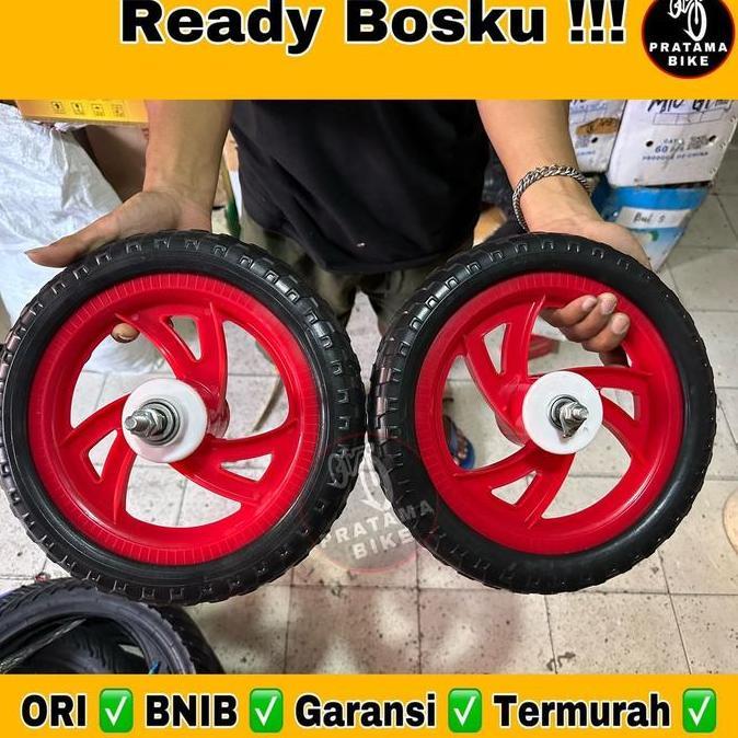 Promo Ban Eva anak uk 12 inch Rim Velg PVC Roda Ban Mati Busa Eva Sepeda Anak Mini CTB BMX 12 (inclu
