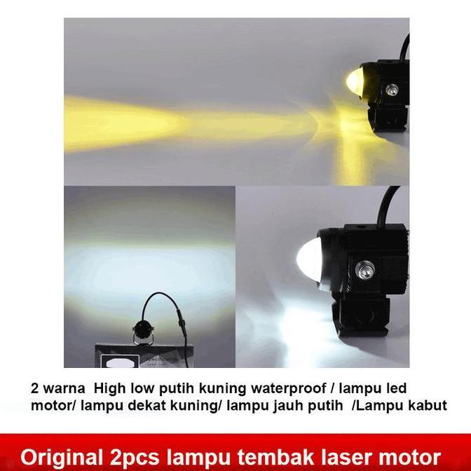 Lampu Led Motor Dan Mobil 2 E Lampu Dekat Kuning/Lampu Jauh Putih